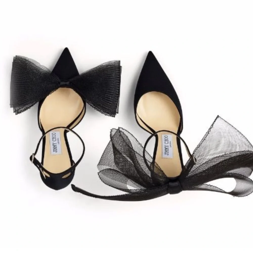 Jimmy Choo - Averly Bow Pumps, Black - 36.5 - Picture 3 of 7
